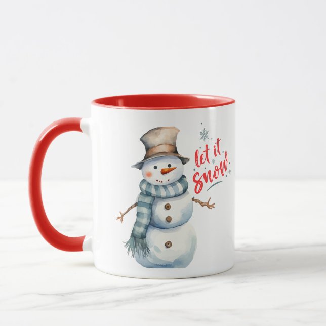 Adorable Snowman Weihnachts-Tasse Tasse (Links)