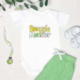 Adorable "Snuggle Monster" Baby Strampler