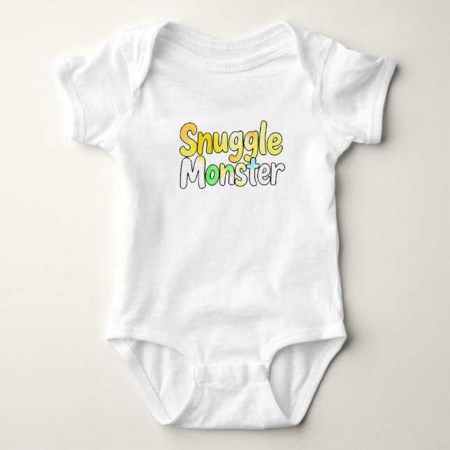 Adorable "Snuggle Monster" Baby Strampler (Vorderseite)