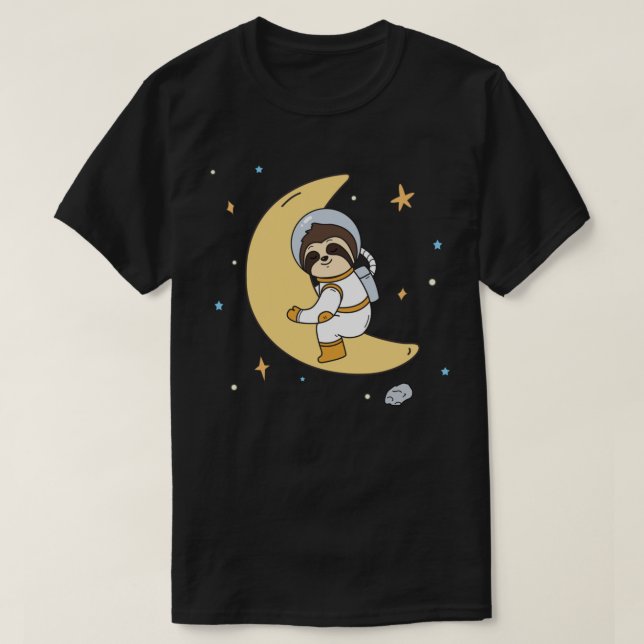 Adorable Space Sloth T - Shirt (Design vorne)