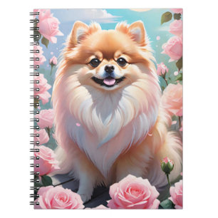 Adorable Spitz blühende Rosen Notizblock