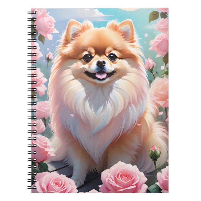 Adorable Spitz blühende Rosen Notizblock (Vorderseite)