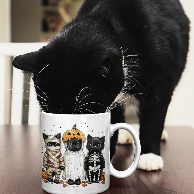 Adorable Spooky Cats Halloween-Tasse Kaffeetasse (Von Creator hochgeladen)