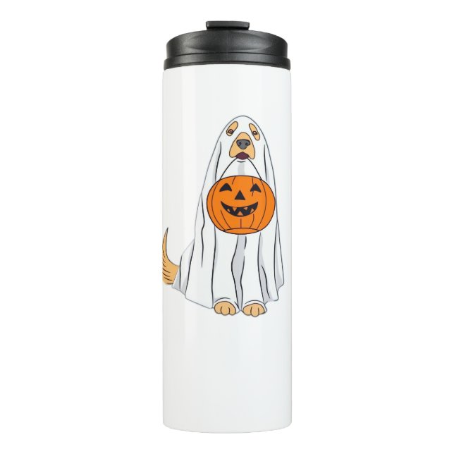 Adorable Spooky Golden Retriever Ghost Classic T-S Thermosbecher (Vorderseite)