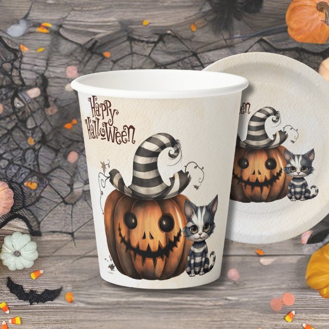 Adorable Spooky Halloween Kitten Pappbecher (Von Creator hochgeladen)