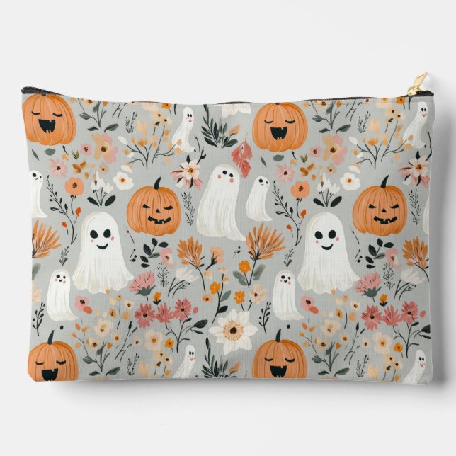Adorable Spooky Season Ghost Makeup Bag Zubehörtasche (Rückseite)