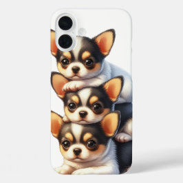 ADORABLE STACK DER HUNDE DER CHIHUAHUA PUPPY iPhone 16 PLUS HÜLLE