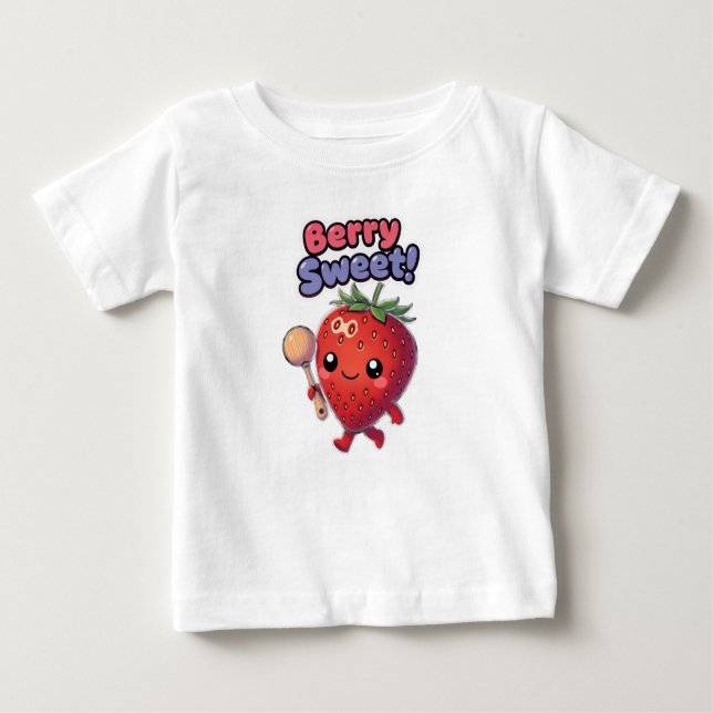 Adorable Strawberry with Maraca and 'Berry Sweet Baby T-shirt (Vorderseite)