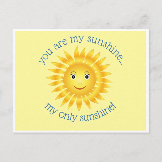 Adorable Sunshine Singen Postkarte (Vorderseite)