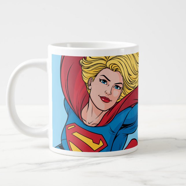 Adorable Supergirl Stance Jumbo-Tasse (Links)