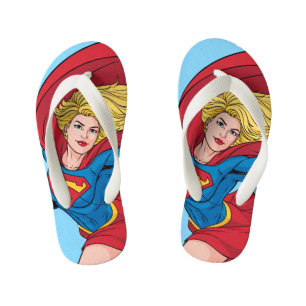 Adorable Supergirl Stance Kinderbadesandalen