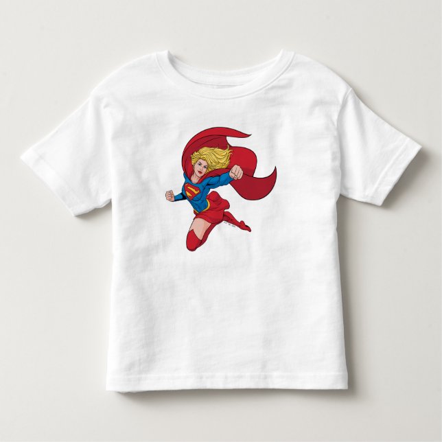Adorable Supergirl Stance Kleinkind T-shirt (Vorderseite)
