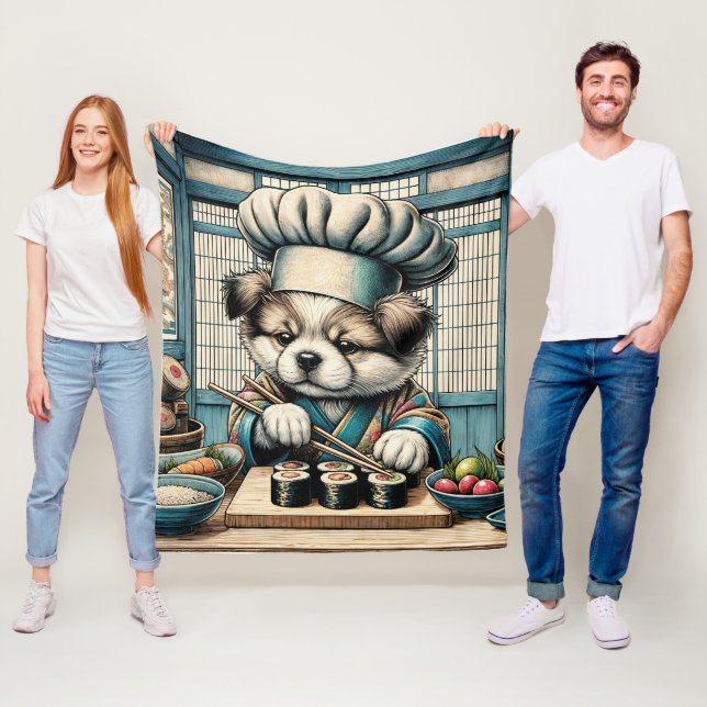 Adorable Sushi Koch Puppy Fleecedecke (Beispiel)