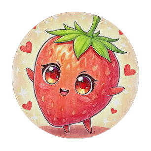 Adorable Sweet Strawberry Bliss Schneidebrett