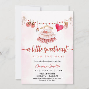 Adorable Sweetheart Valentine's Baby Shower Einladung