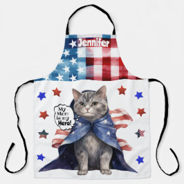 Adorable Tabby Cat Super Mama All-over Print Schür Schürze