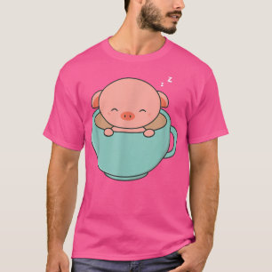 Adorable Teacup Pig Is Kawaii and Cute  T-Shirt