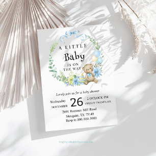 Adorable Teddy Bear Baby Dusche Einladung
