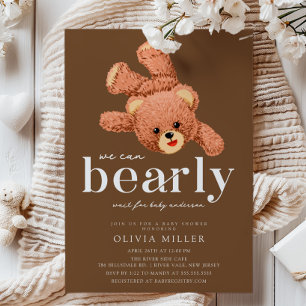 Adorable Teddy Bear Baby Dusche Einladung