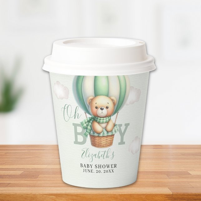 Adorable Teddy Bear Baby Shower Boy Party Pappbecher (Von Creator hochgeladen)