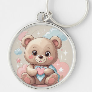 Adorable Teddy Bear Baby - Soft Pastell Design Schlüsselanhänger