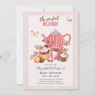 Adorable Tee Party Kinderdusche Einladung