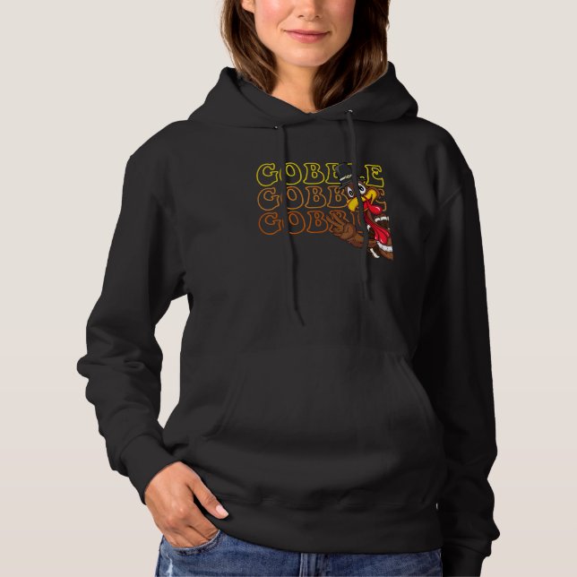 Adorable Thanksgiving Turkey Giving Peace Sign Hoodie (Vorderseite)