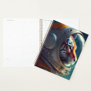 Adorable Tiger Astronaut Planer