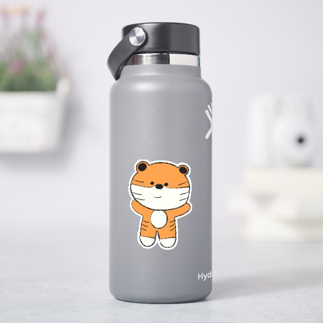 Adorable Tiger Aufkleber (HydroFlask)