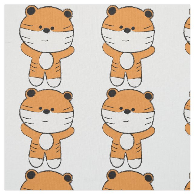 Adorable Tiger Stoff (Muster)