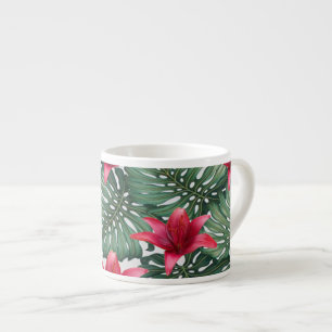 Adorable Tropical Palm Hawaiian Hibiskus Espressotasse