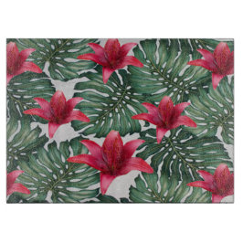 Adorable Tropical Palm Hawaiian Hibiskus Schneidebrett
