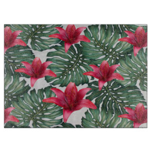 Adorable Tropical Palm Hawaiian Hibiskus Schneidebrett