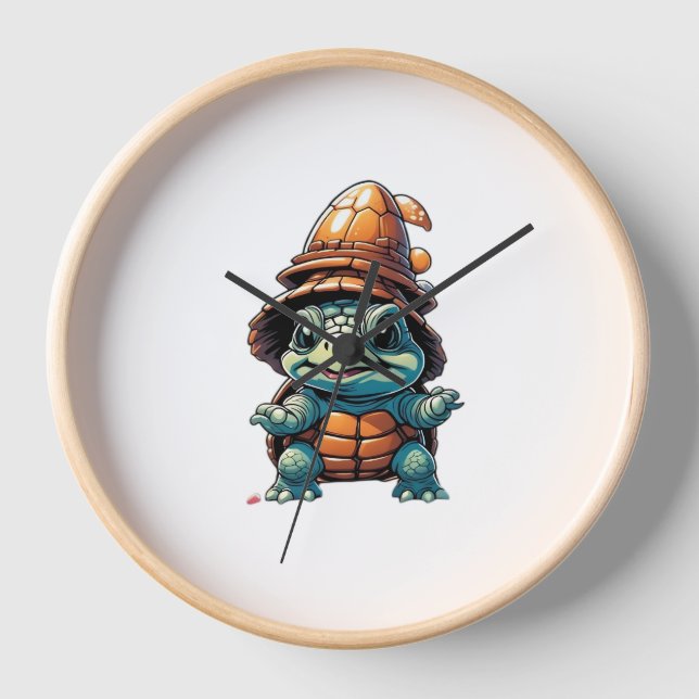 Adorable Turtle in Halloween Mood Essential T-Shir Uhr (Vorderseite)