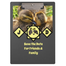 Adorable Twin Ducklings Monogram Foto