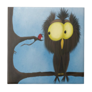 Adorable und farbenfrohe Owl Oliver Fliese