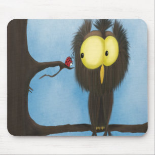 Adorable und farbenfrohe Owl Oliver Mousepad