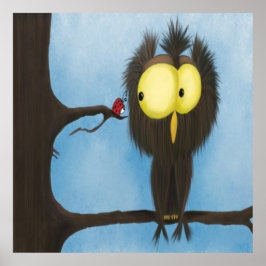 Adorable und farbenfrohe Owl Oliver Poster