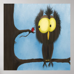 Adorable und farbenfrohe Owl Oliver Poster