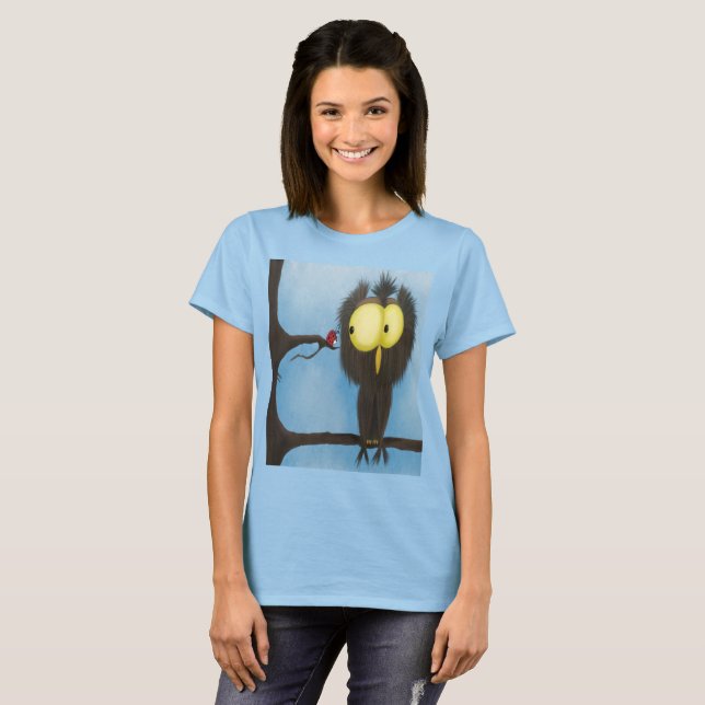 Adorable und farbenfrohe Owl Oliver T-Shirt (Vorne ganz)