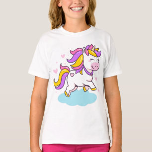 Adorable Unicorn Cartoon - Niedlich & Magical Girl T-Shirt