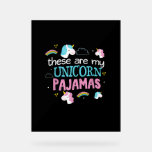 Adorable Unicorn Lover Pajama PJ Top Cute T-shirt  Acrylschild<br><div class="desc">Adorable Unicorn Lover Pajama PJ Top Cute T-shirt Girls Gift</div>