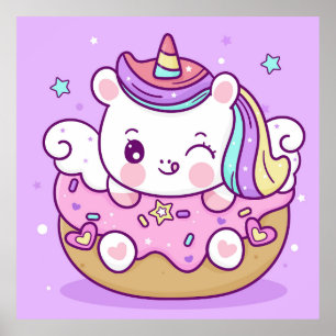 Adorable Unicorn Poster