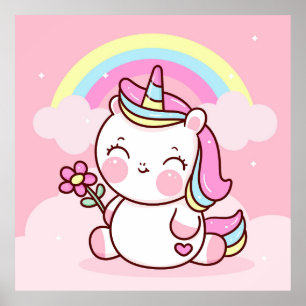 Adorable Unicorn Poster