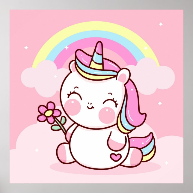 Adorable Unicorn Poster (Vorne)