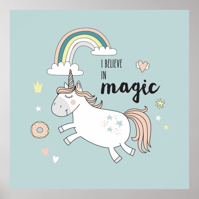 Adorable Unicorn Poster (Vorne)