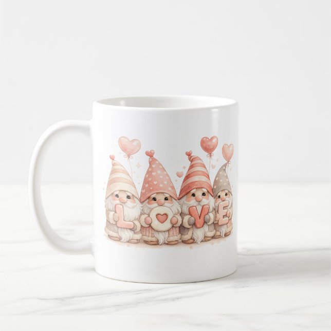 Adorable Valentine Gnome LOVE Mug Kaffeetasse (Links)