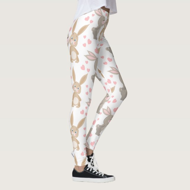 Adorable Valentine Rabbits Leggings (Rechts)