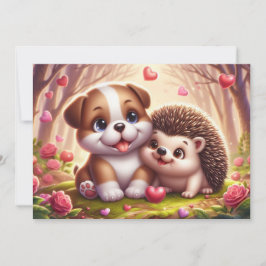 Adorable Valentine's Day Card - Ferienwohnungskart Feiertagskarte
