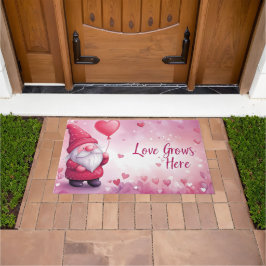 Adorable Valentinstag Gnome mit Herzballon Fußmatte